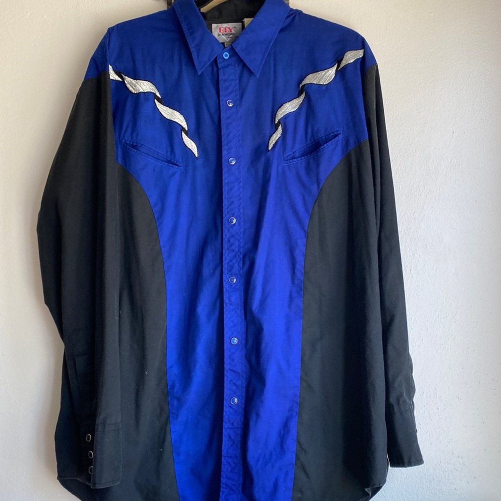 Vintage Ely Diamond Snap Down Western Shirt